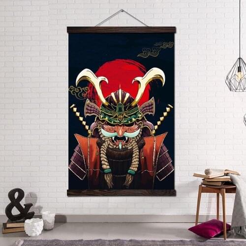 Wall Art Decor Posters and Prints Canvas Painting Home Decor Wall Pictures for Living Room Japanese Ghost Warrior Samurai Art