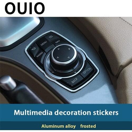 OUIO For bmw e60 Aluminum Alloy Interior Central Control Gear Shift Panel Decoration Cover Trim 2008-2010 5 series accessories