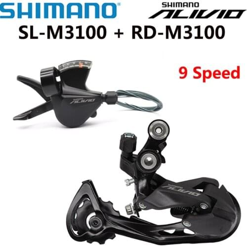 Shimano Alivio M3100 9s Right Shifter Lever Rear Derailleur SGS 9 Speed Groupset For MTB Bicycle Mountain original parts