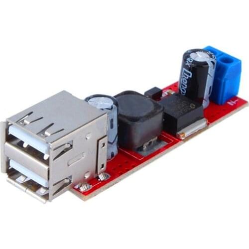 1pcs 3A Dual USB 6V-40V To 5V Step-down power DC Charger Converter Module Voltage regulator For Vehicle LM2596 Buck Electron