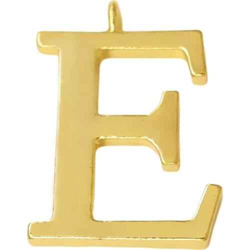 Popular English alphabet A-Z jewelry charm word E metal pendant DIY hiphop necklace & bangle making