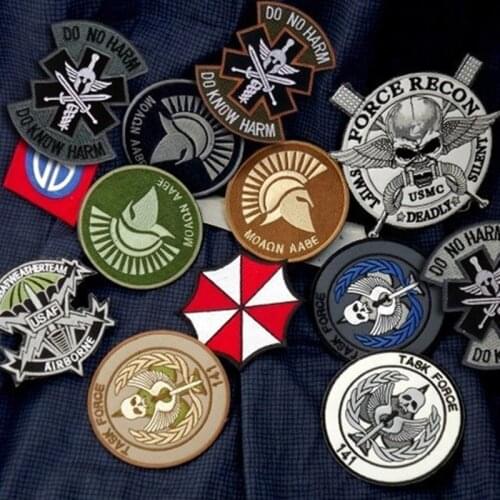 Task Force Armband Elite SAS Team Tactical Patch Hook & Loop Personality bag Badges On Backpack Coat jeans military Patch