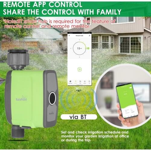 Programmable BT Water Timer Hose Faucet Timer Outdoor Battery Operated Water Flow Meter Automatic Watering Sprinkler System