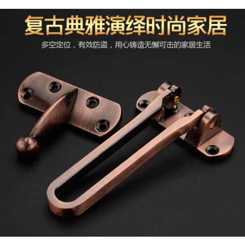Anti theft chain door chain household door bolt door lock buckle safety lock inner buckle anti lock bolt hole free anti-theft bu
