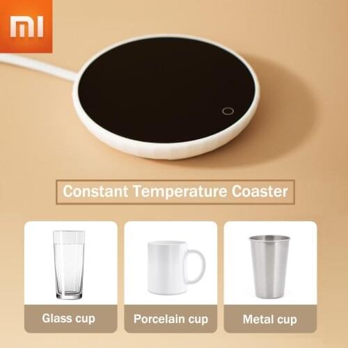 ROSOU Mini Heating Coasters Wired Mat Automatic insulation 55 Heat Anti Leakage Tempered Glass Panel Coffee Tea Drink Warmer