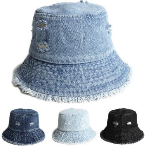 Flat Top Hole Solid Color Burrs Men FishermanS Hat Collapsible Hip Hop Shading Women Fishing Hat Basin Cap