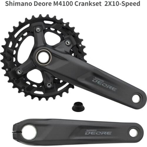 Shimano DEORE FC M4100 HOLLOWTECH II Crankset M4100 2x10 Crankset with BB52 36-26T 170MM mtb Bicycle Parts