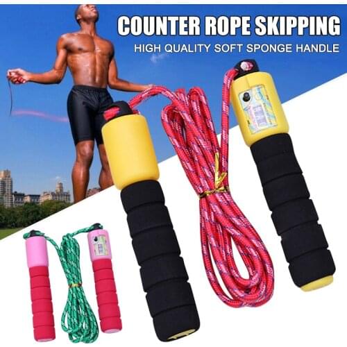 Skipping Rope Jump Rope Cable for Exercise Fitness Training Tool Sports with Counter Color Random PR Sale