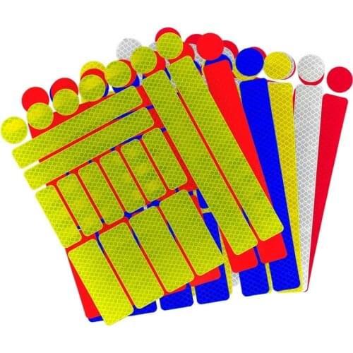 Bike Reflective Stickers Motorcycle Bicycle Reflector Cycling Warning Reflector Tape Bicycle Stickers