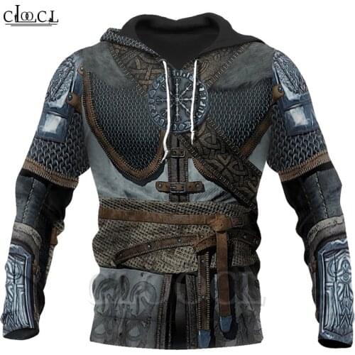 CLOOCL Viking Armor Tattoo 3D Print 2021 New Men Harajuku Fashion Hoodie Sweatshirt Unisex Casual Jacke Zip Hoodie
