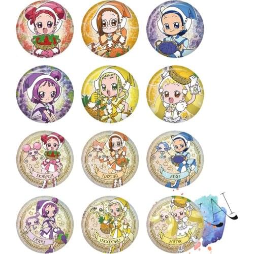 Magical DoReMi Anime Badge Game Hazuki Aiko Onpu Momoko Hana Ojamajo DoReMi Metal Badge Brooch Pins