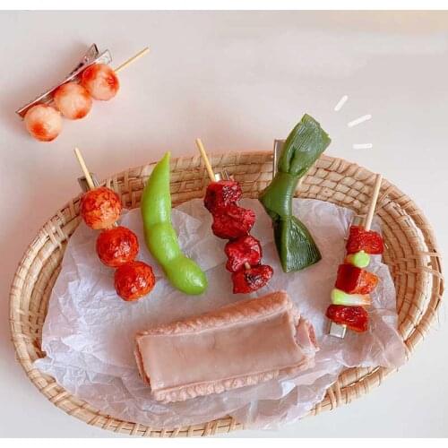 Funny Simulation Food Hairpins Stewed Pork Ribs Hairclip Hairgrips Halloween Childs Hair Christmas New Year Gifts Accessories