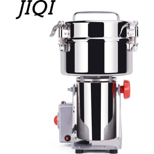 JIQI Chinese Medicine Grinder Grain Mill Swing 2000g grains powder grinding machine ultrafine herbs Crusher Pulverizer 110V 220V