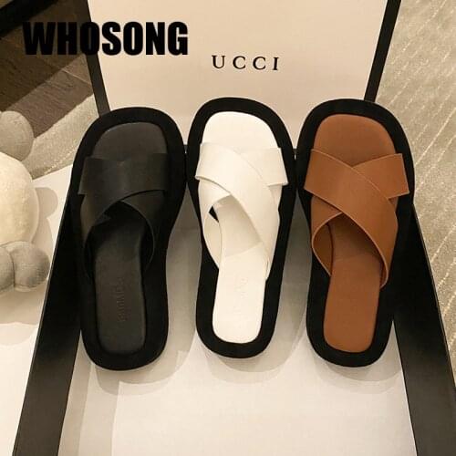 New Summer Women Slippers Woman Shoes Girls Platform Shoes Ladies Outside Slides Female Black Brand Slide Zapatos De Mujer 2021