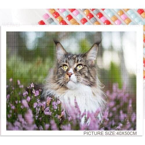 Animal Diamond Painting Home Decoration Handmade Gift Cat Tiger Leopard 5D Diy Full Mosaic Patch Diamond Embroidery Wall Art