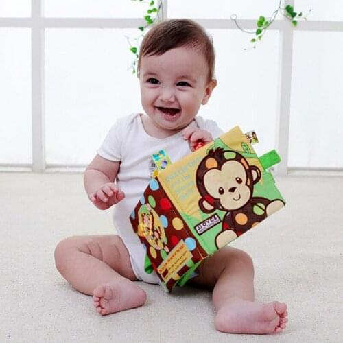 Animal Style Newborn Baby Toys Learning Educational Kids Cloth Books Cute Infant Baby Fabric Toy