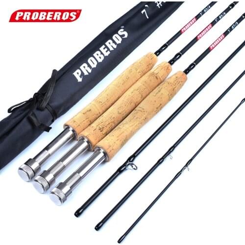 1PC Line wt 3/4 5/6 7/8 7FT 2.1M 4 Section Japan Carbon Fiber Fly Fishing Rod Soft Cork Handle Fly Rod Fishing Tackle