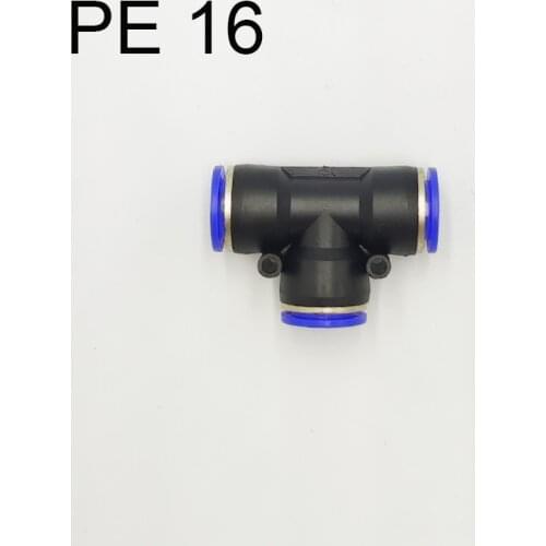 10PCS Pneumatic Fitting 3way 16mm Pipe Connector Tube Air Quick Fittings Water Push In Hose Couping