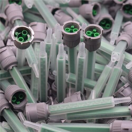 30pcs Epoxy Resin Adhesive 1:1 Mixing Nozzle Applicator Static Mixer AB Glue Gun Mixed Tube Square Static Mixing Nozzle Tool Set