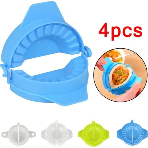 4pcs DIY Dumpling Maker Mould Dough Press Meat Pie Pastry Empanada Dumpling Mold Clips Baking Molds Kitchen Accessories