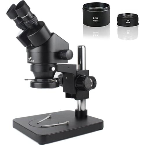 7X - 45X Binocular Stereo Microscope Stereo Zoom Continuous Zoom Magnification Microscope Phone Motherboard PCB Soldering Repair