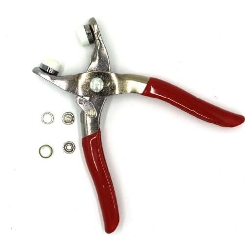 Scrapbook Botones 100 Sets 10mm pearl Prong Ring Press Studs Snap Fasteners Poppers Dummy Clip + Pliers