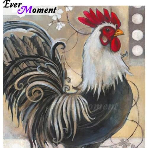 Ever Moment Diamond Painting Handmade Cock Mosaic Full Square Drill Mosaic Picture Of Rhinestone Diamond Embroidery ASF1448