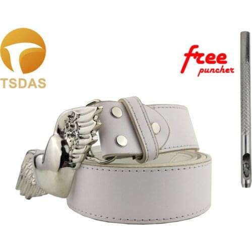 Free Shipping Clothing Women Metal Belt Buckle Wing & Heart Logo Silver Belt Buckle Clothes Fashion Belt Buckle