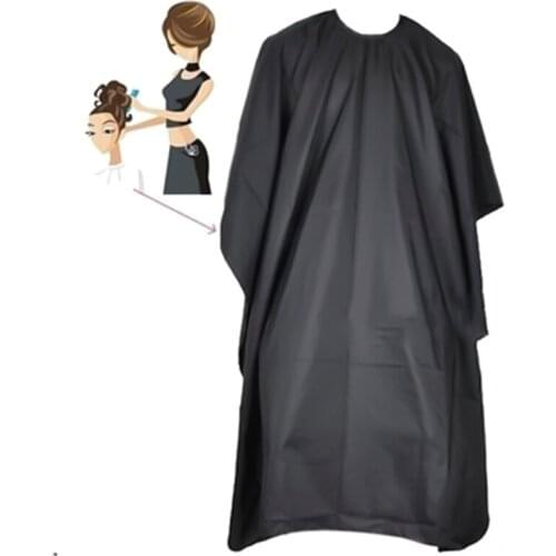Black Waterproof Hairdressing Adult Kids Cape Gown Unisex Hair Cutting Dyeing Apron Wrap Clothes for Salon Barber Styling Tools