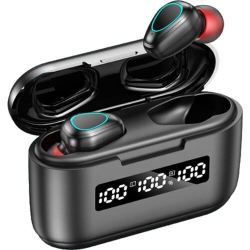 G40 True Wireless Earbuds BT 5.1 Headphones Sports Headset with Mic LED Display USB Output Power Bank