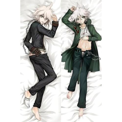 Cool Male Japanese Anime Nagito Komaeda Danganronpa Throw Otaku Dakimakura Gifts Bedding Hugging Body Pillow Case 150x50 CM