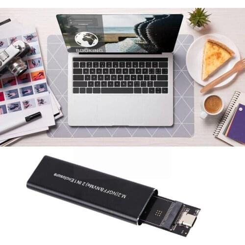 M.2 NVME SSD to USB 3.1 Hard Drive Enclosure 10Gbps Case PCIe SATA Protocol Adapter HDD NVMe Dual with SSD OTG NGFF For M2 C3F7