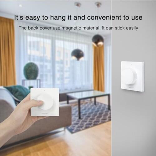 Miboxer K1 Rotating Switch Panel Remote Wifi Dimmer Switch Dimmable 2.4G Brightness Color Temperature Magnetic Install Ation 3V