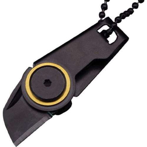 10pcs/lot Mini Zipper Knife Portable Outdoor Survival Emergency Tool Foldable Stainless Steel EDC Key Ring