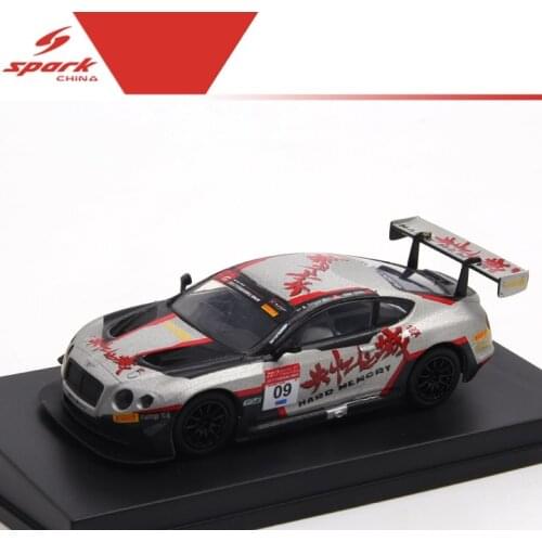 Spark 1:64 Y106 Bentley GT3 NO.09 China GT 2017 Amnesia City Simulation Model Car