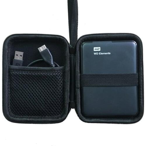 Custom Small HDD Accessories Carrier Case Kits Travel Zipper Storage Pouch Bag For Seagate Expansion External Hard Drive Durable