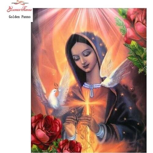 Golden Panno Needlework,DIY Cross stitch,Sets For Embroidery kits,religious Cross-Stitch,Famous Painting Wall decoration 09