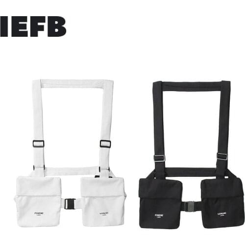 IEFB Mens 2021 New Function Pack Collection Ins Trend Handsome High Street Cool Hip Hop Pocket Tactical Dark Vest Bag 9Y8583