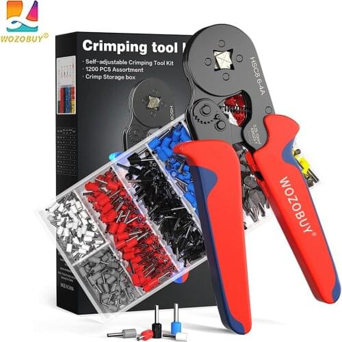 Tubular terminal crimping tools mini electrical pliers HSC8 6-4 0.25-10MM² ,wire crimper tool,high precision clamp sets