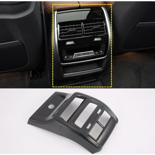 CARBON FIBER REAR ARMREST AIR VENT COVER TRIM BEZEL FRAME SURROUND GARNISH MOLDING for BMW X5 G05 2019 2020