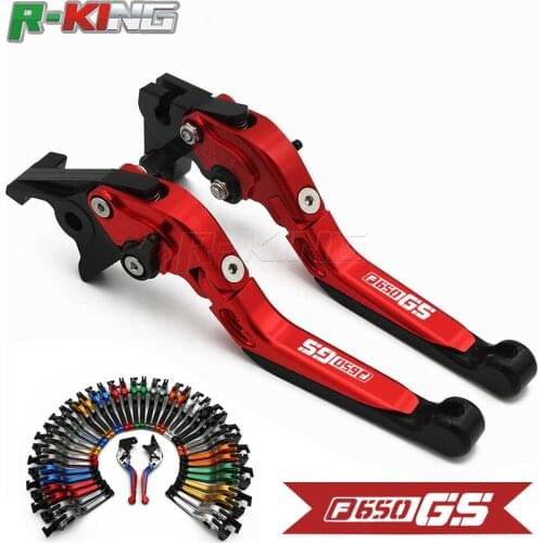 For BMW F650GS F650 GS 650GS 2003-2007 LOGO Motorcycle Adjustable Folding Extendable Brake Clutch Lever