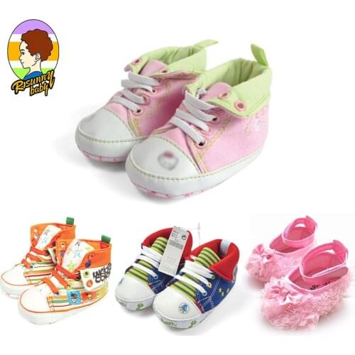 Risunnybaby Newborn Shoes First Walkers Shoes Infant Toddler Soft Sole Anti-Slip Baby Shoes Baby Boys Girls Sports Sneakers