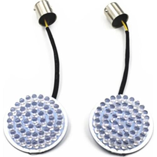 2'' 1156 Bullet Style Amber/White Red LED Turn Signal Insert Lights Motorcycle For Harley Road Glide Sportster XL 883 1200