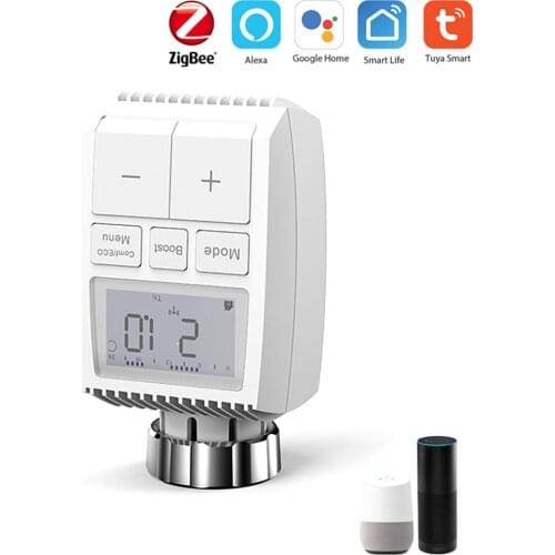 Tuya Zigbee3.0 Heating Temperature Controller Intelligent Speaker Voice Control Temperature Controller For Amazon Alexa Google