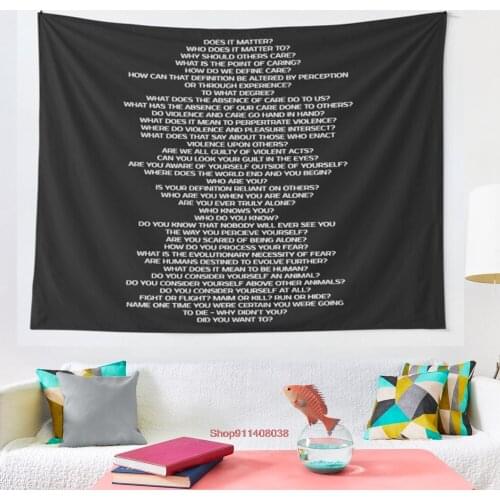 QUESTIONS FOR A DYING WORLD tapestry More Size home living room bedroom decorative wall blanket