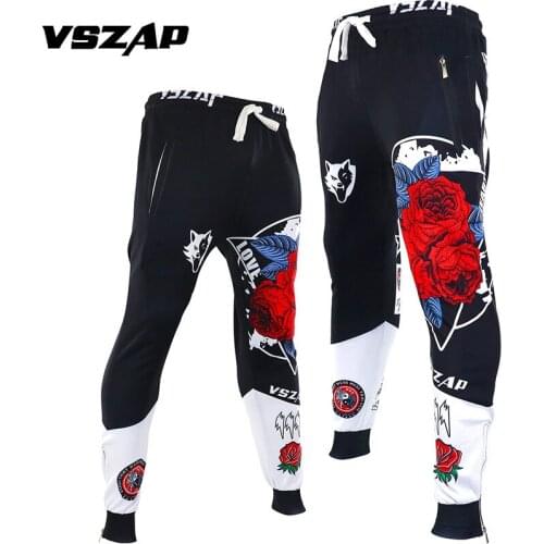 VSZAP Fitness Training Rose Pants Muay Thai BroadcasSeekingt Sanda MMA Fighting Fighting Running Kick boxing Sports Fitness Pan
