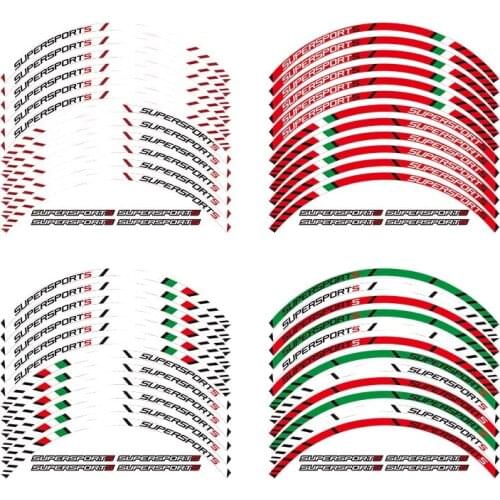 High quality Motorcycle Wheel Sticker Decal Reflective Rim Bike Suitable For DUCATI super sport supersport supersport s 939