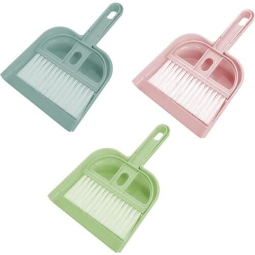 1pcs Mini Cleaning Brush Small Broom Dustpans Set Desktop Sweeper Garbage Cleaning Shovel Table Household Cleaning Tools