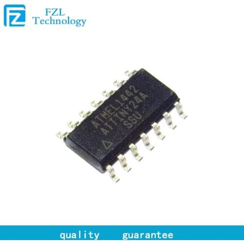 20pcs AVR ATtiny Microcontroller IC 8-Bit 20MHz 2KB (1K x 16) FLASH 14-SOIC ATTINY24A-SSU