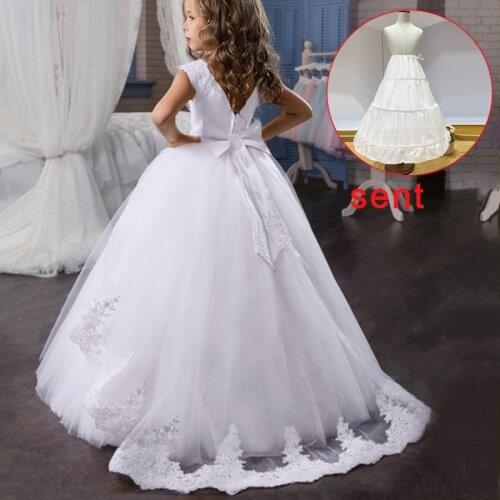 2021 Winter Bridesmaid Dress Girl Kids Dresses For Girls Children Clothes Party Wedding Princess Dress Elegant Send Petticoat